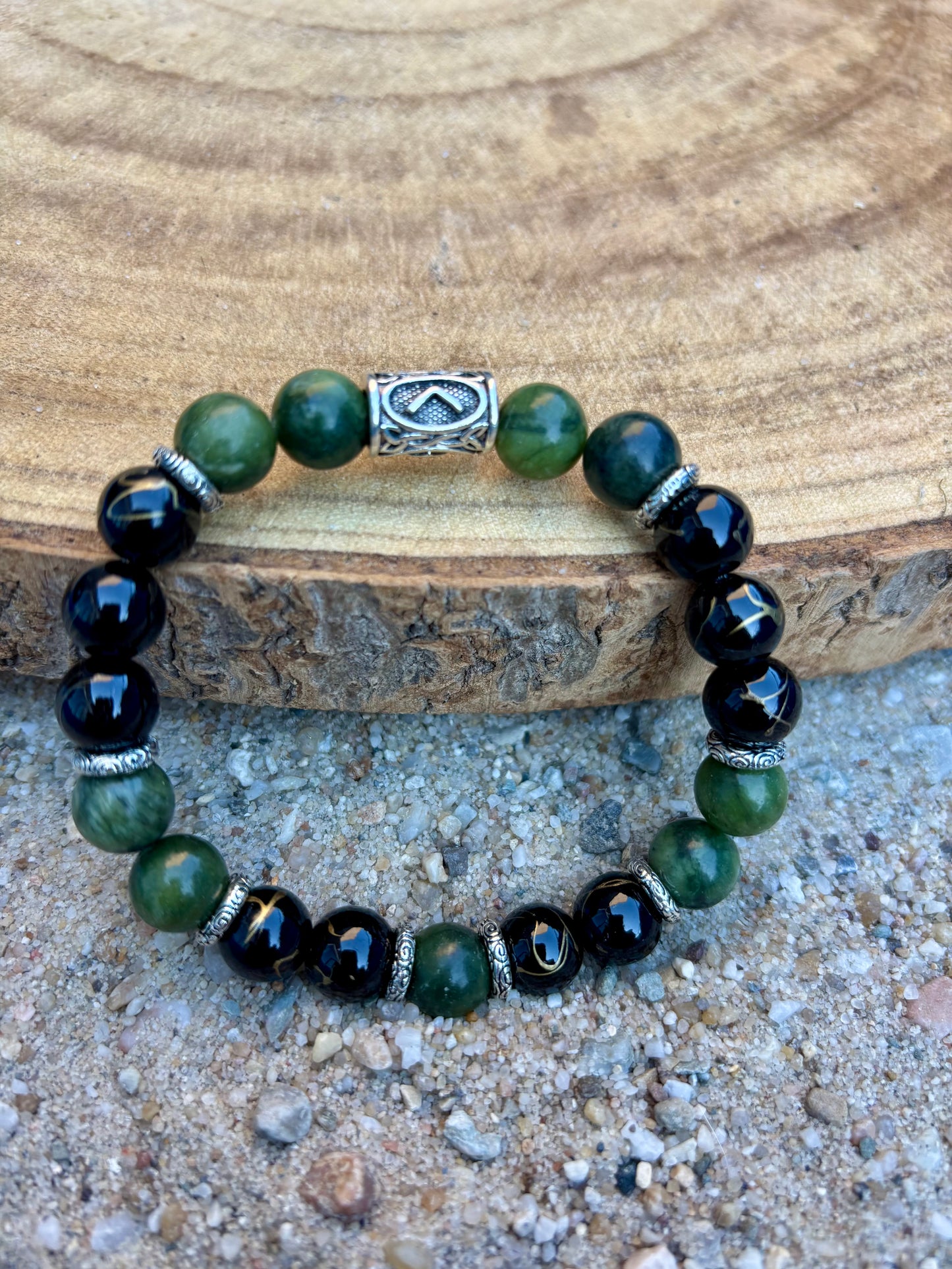 Herenarmband met Viking kraal