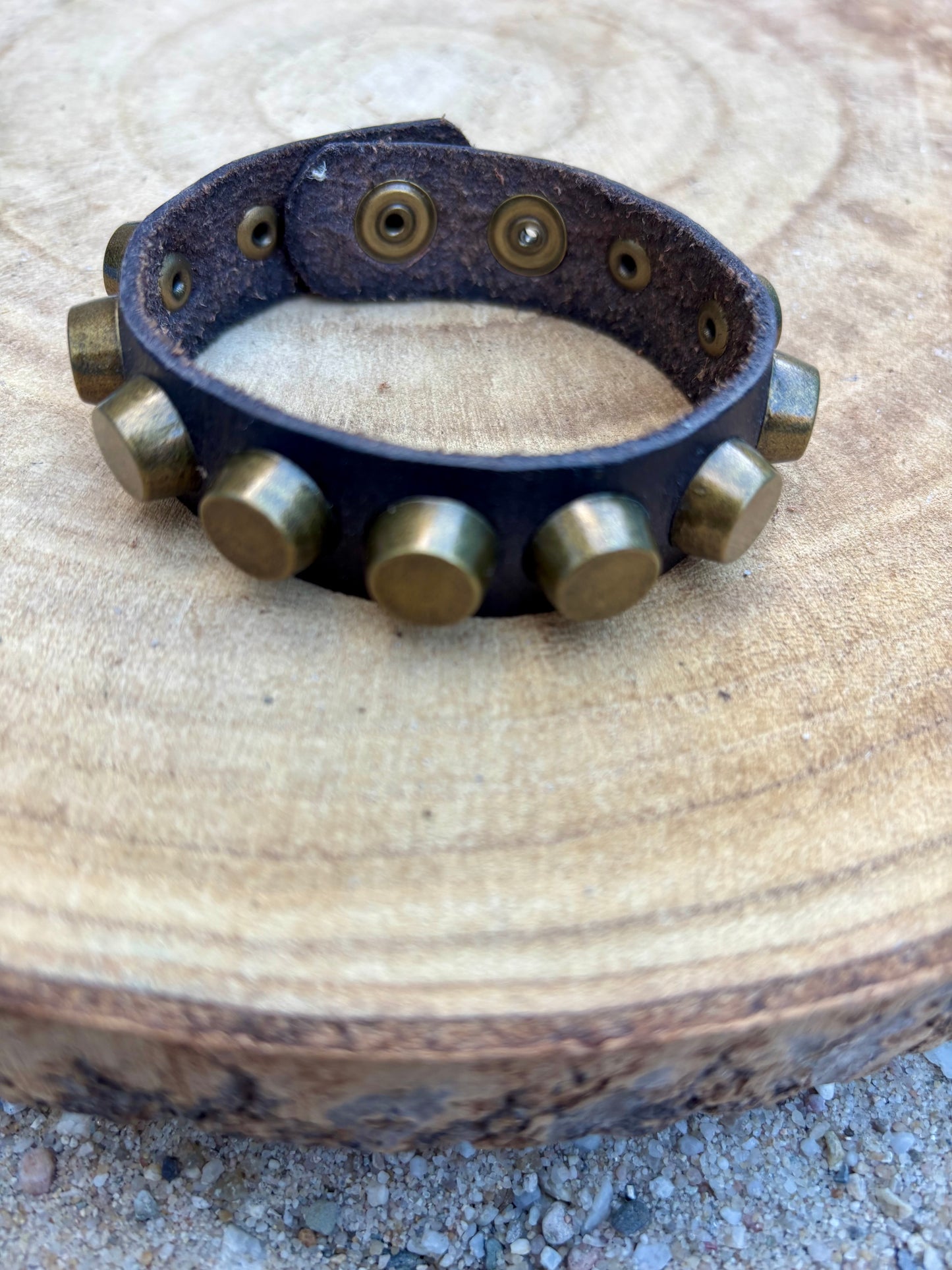 Leren armbanden diverse soorten 23 cm met druk sluiting