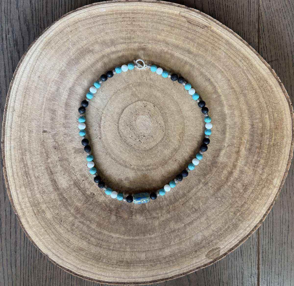 Herenketting met keramiek kraal - SEsonique