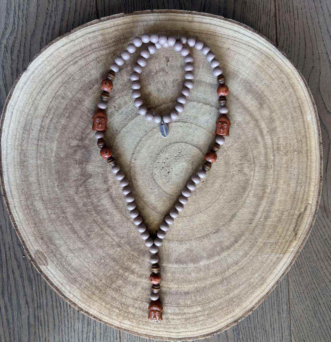 ketting beige/bruin met boedha - SEsonique